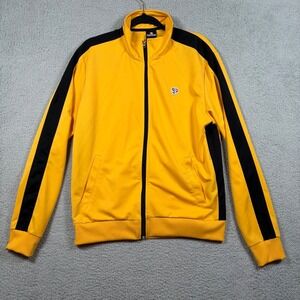 Southpole Mens Track Jacket Yellow Black Stripe Full Zip Authentic Collection L